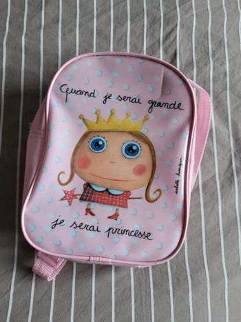 Sac à dos fillette maternelle ou crèche-  Quand je serai grande, je serai princesse.