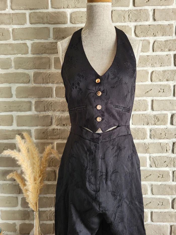 Magnifique combinaison dos nu noire Zara - Neuve avec étiquette - photo numéro 2