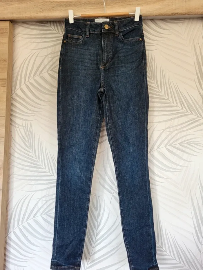 Jean femme taille 34 bleu foncé - photo numéro 2