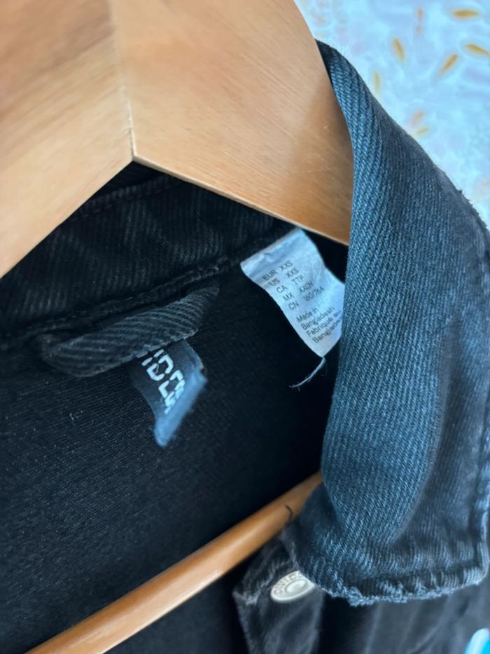 Veste en jean longue noir h&m - photo numéro 4