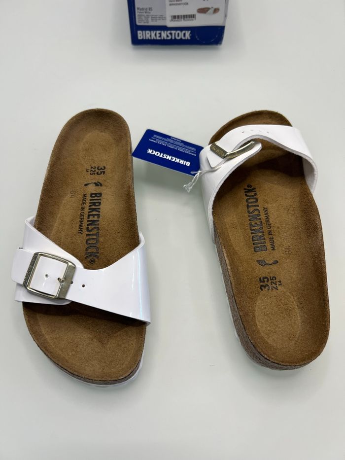 Mules Sabots Birkenstock Madrid BS Parent White Taille 35 Narrow Fit - photo numéro 2
