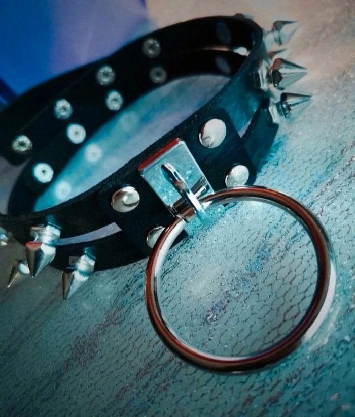 A26 collier Gothic rétro vintage sexy clouté noir - photo numéro 2