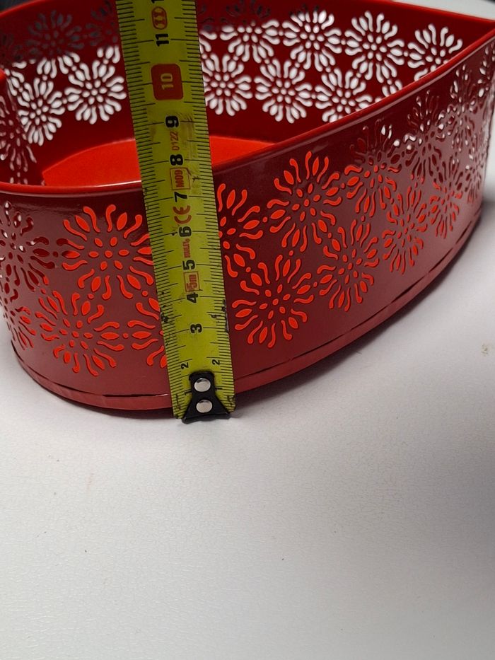 Corbeille  en métal,.forme cœur - photo numéro 6