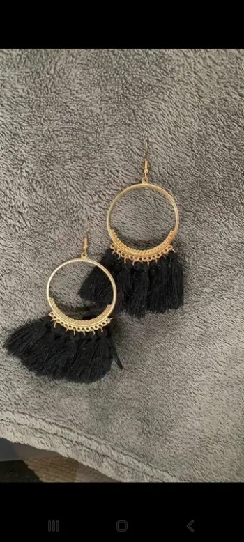 Boucles d’oreilles noires