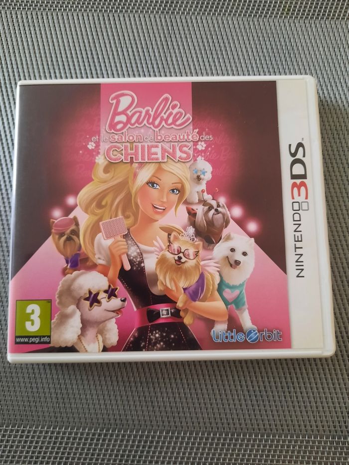 Jeu 3ds barbie et le salon de beauté des chiens