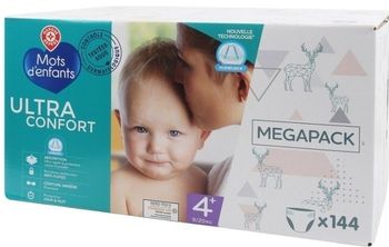 Paquet de couches mots d'enfant taille 4+