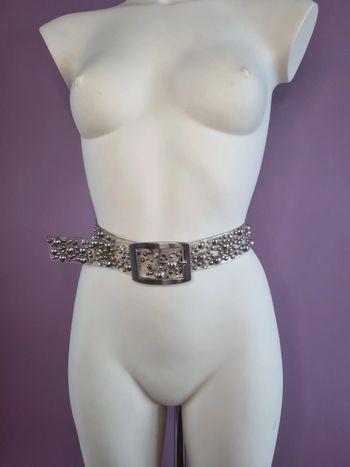 Ceinture transparente en métal vintage
