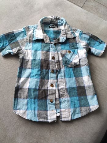 Chemise manches courtes bleue influx 4 ans