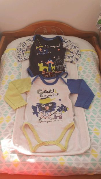 Lot de 2 bodies Petit béguin 3 mois