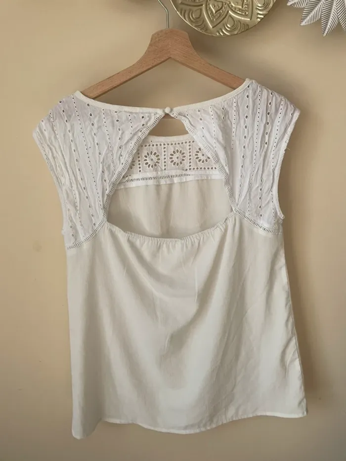 T shirt dentelle blanc - photo numéro 4