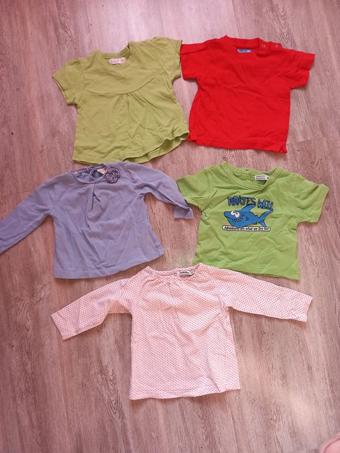 lot de 5 tee shirt taille 9 mois