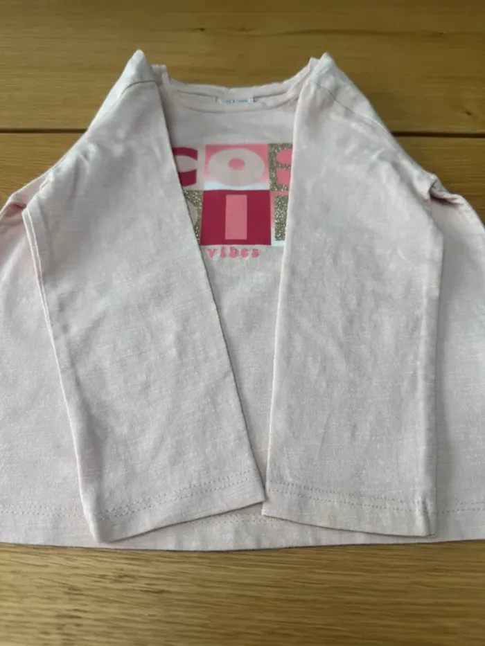 Ensemble jogging 3 pièces dégradé de rose - Taille 3 Ans - photo numéro 6