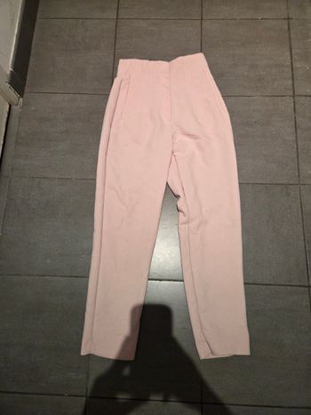 Pantalon carrotte rose