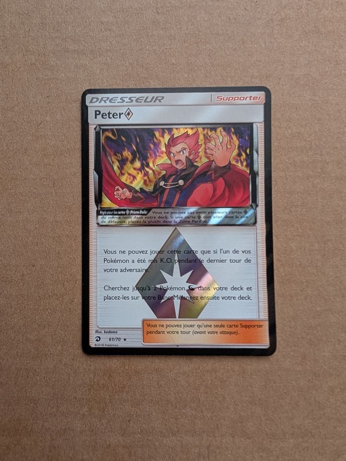 Carte pokémon 61/70 Peter - SL 7.5