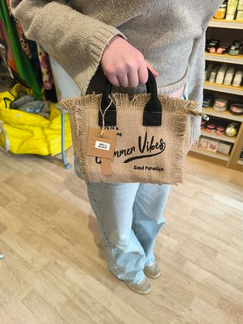 Sac à main toile de jute 