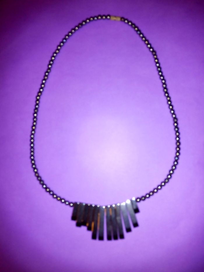 Faby27800 Collier en hématite longueur totale 47 cm