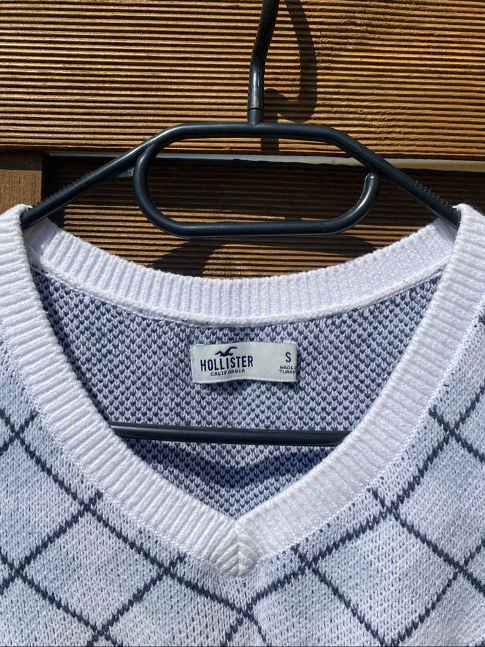 Pull sans manche à carreaux - photo numéro 2
