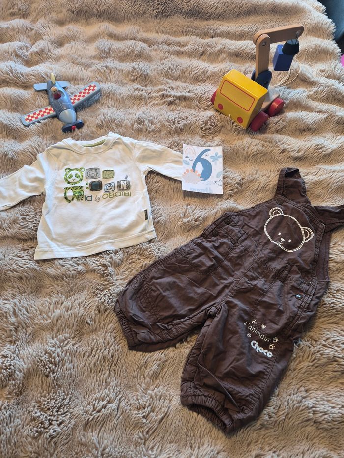 Ensemble salopette et maillot manche