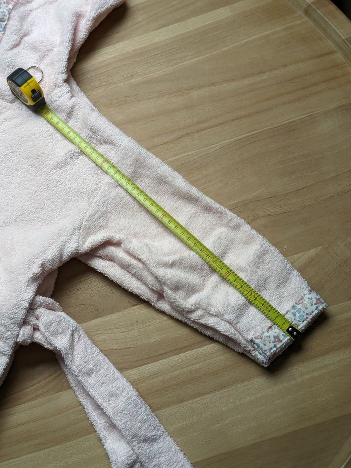 Peignoir Cyrillus en éponge et tissu liberty rose 4 ans - photo numéro 5