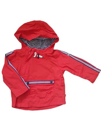 Obaïbi - Veste imperméable déperlante avec capuche - Rouge - Neuve ! (6 mois)