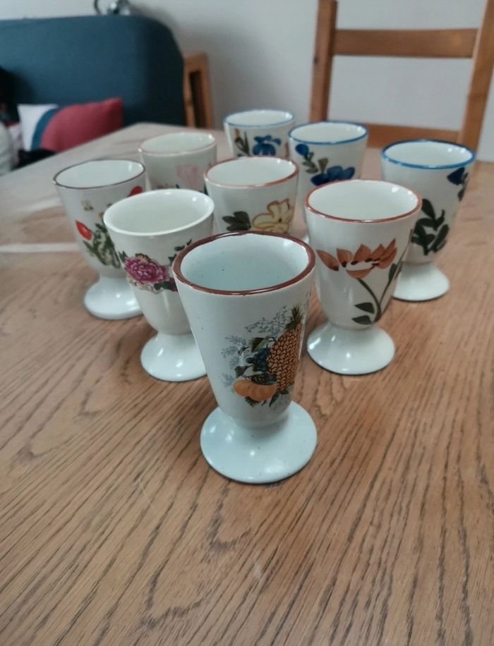 Lot de 9 Mazagran tasse vintage
