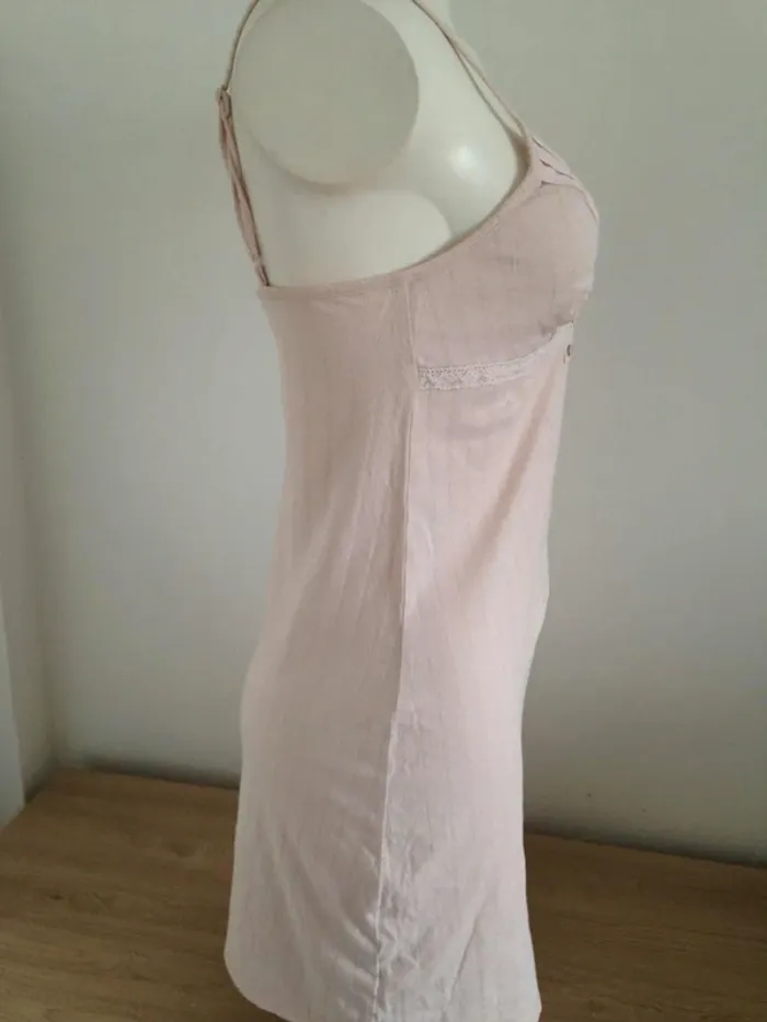 Chemise de nuit col V débardeur manches courtes courte 38 Darjeeling - photo numéro 5