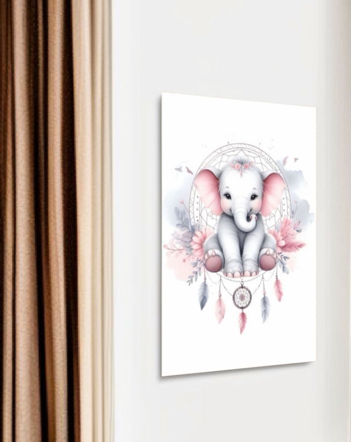 Décoration Murale chambre d'enfant, Affiche Éléphant - photo numéro 3