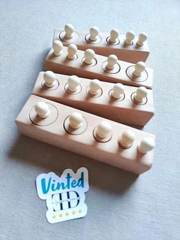 Emboîtements Cylindriques en bois 4 blocs