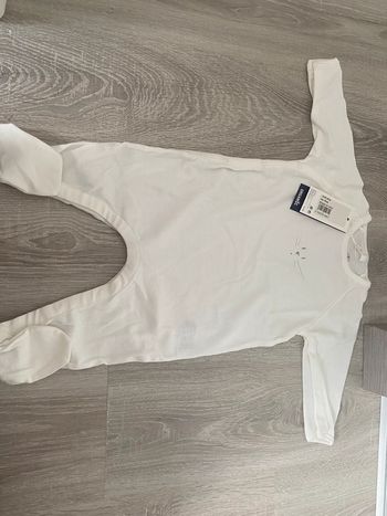 Pyjama grenouillère petit bateau mixte 6 mois blanc