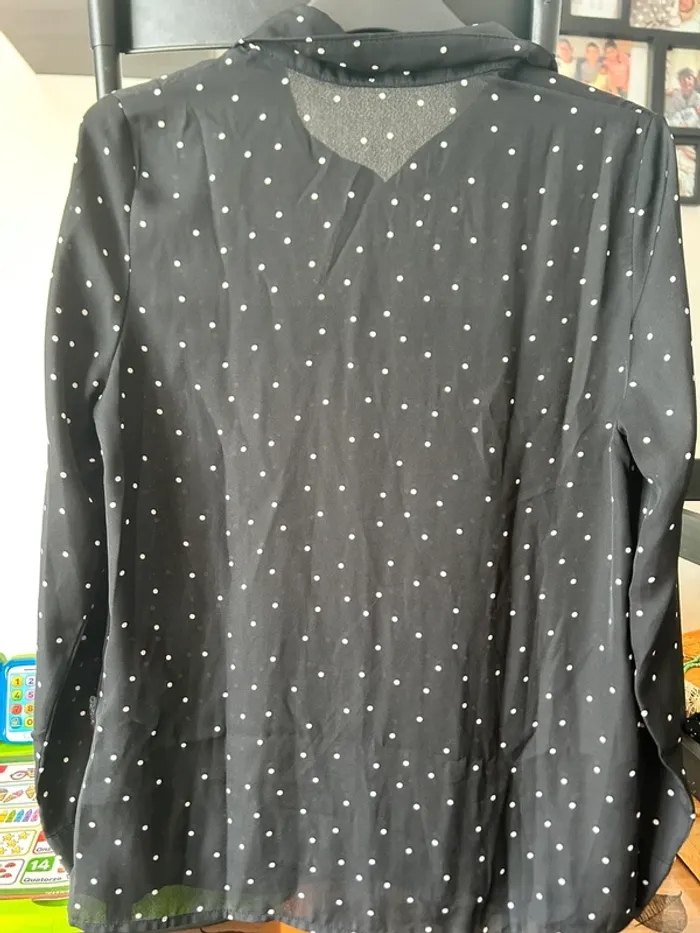 Chemise noir à pois - photo numéro 3