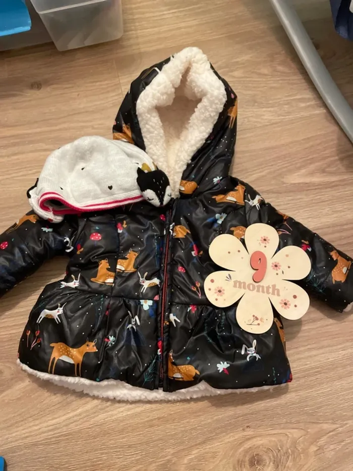 Manteau réversible catimini + bonnet