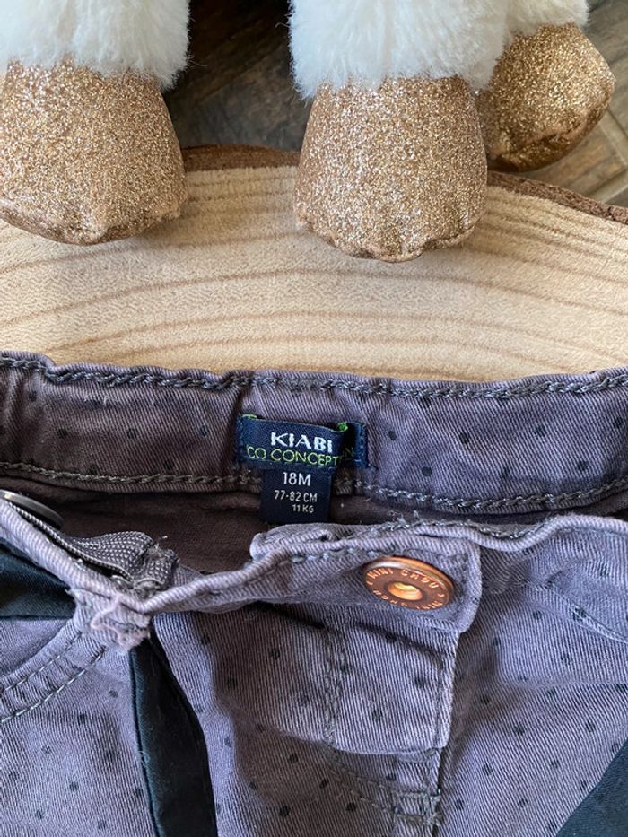 Pantalon Anthracite à Pois Fille - photo numéro 3