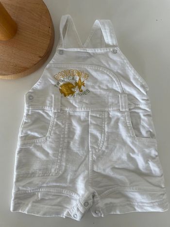 Salopette blanche bébé