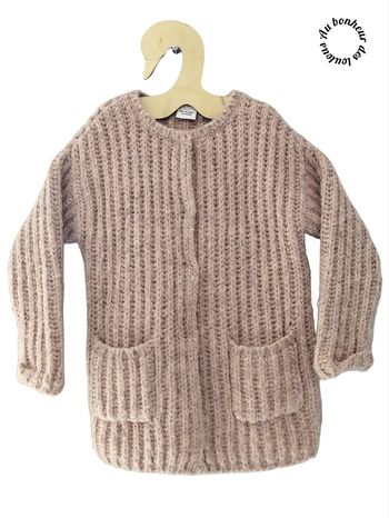 4 ans gilet maille tape a l oeil ( taille grand)