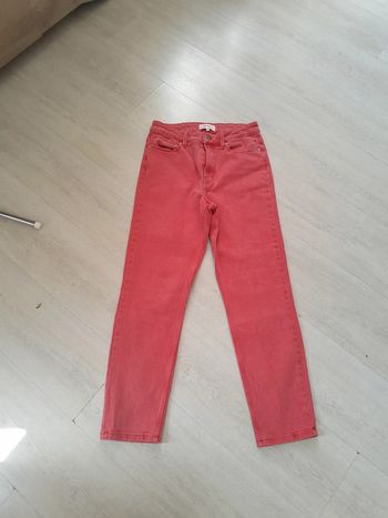 Jean taille haute rouge clair Only 28/32