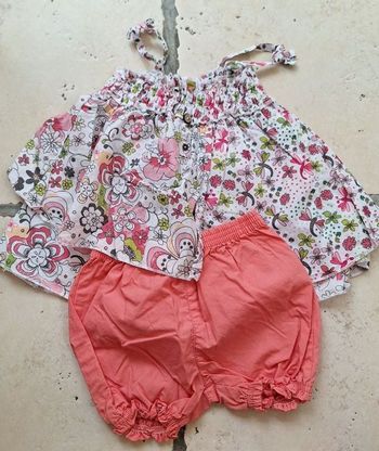 Bel ensemble été - Mini Adélie - blouse & short - 23 mois