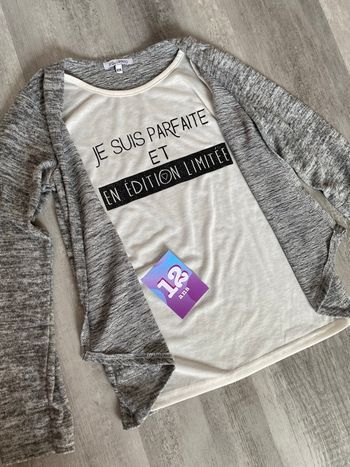 T-shirt effet gilet 12A