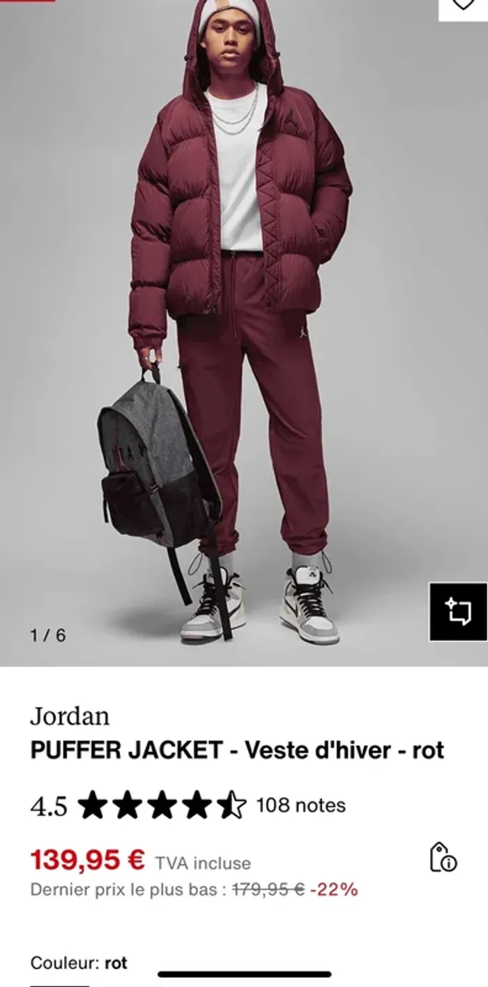 Doudoune homme Jordan - photo numéro 14