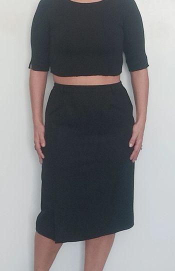 Jupe tailleur hiver mi longue chic Daxon taille 40