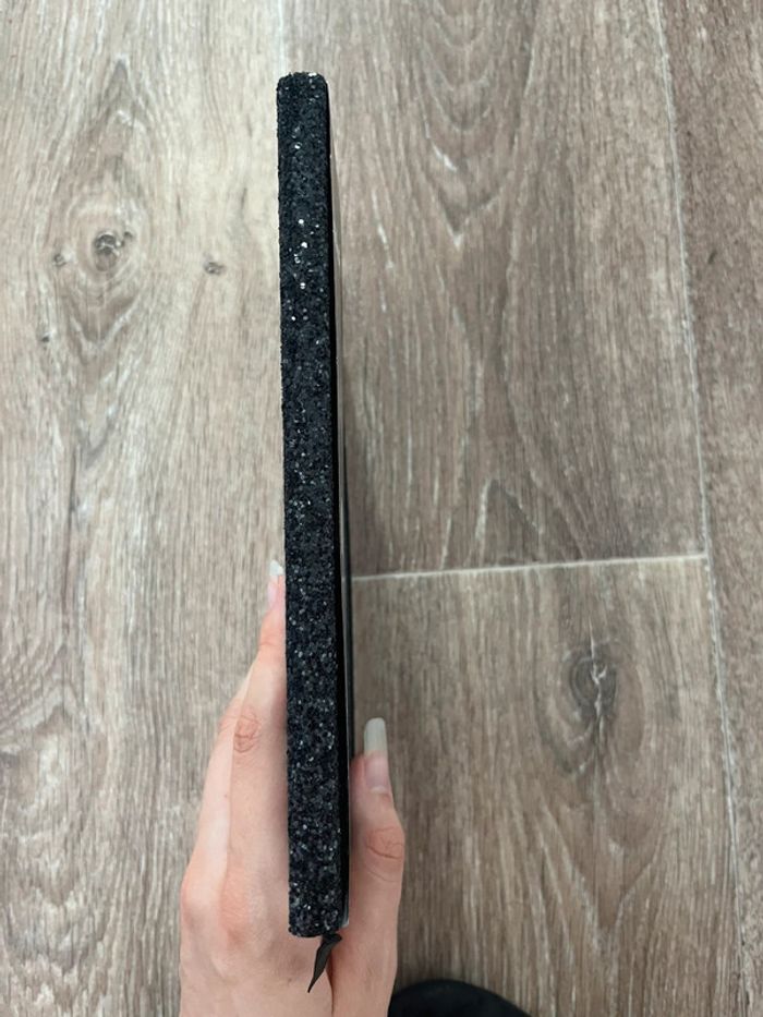 Carnet lignée A5 avec couverture pailleté noir - photo numéro 4
