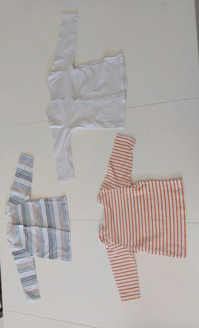 Lot tee shirts manches longues 12 mois - photo numéro 2