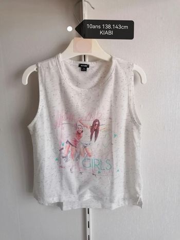 Débardeur gris chiné 10ans 138.143cm