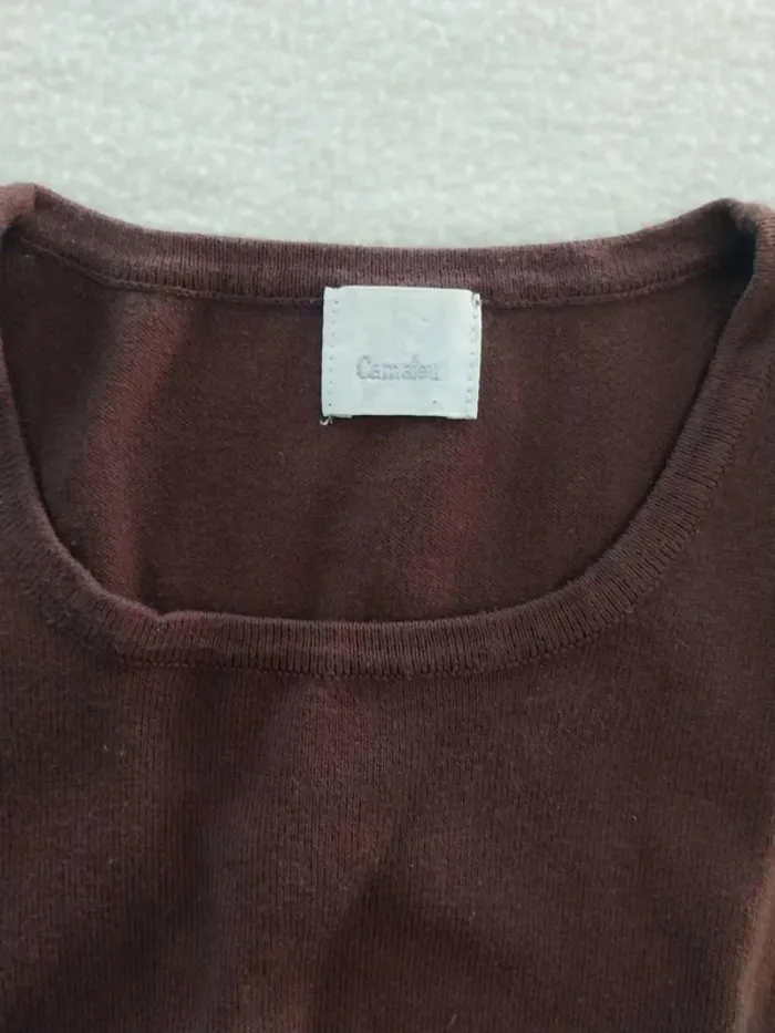 Haut / pull sans manche marron T38 - photo numéro 3