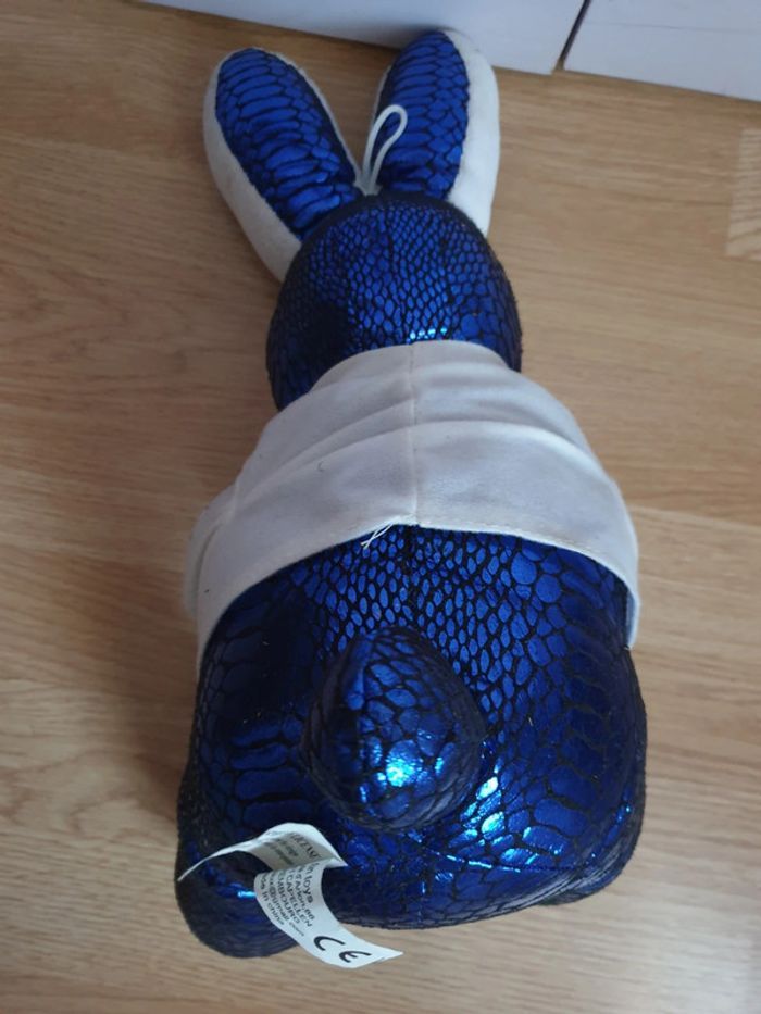 Peluche playboy bleu + strass (h 35+ l15)cm - photo numéro 9