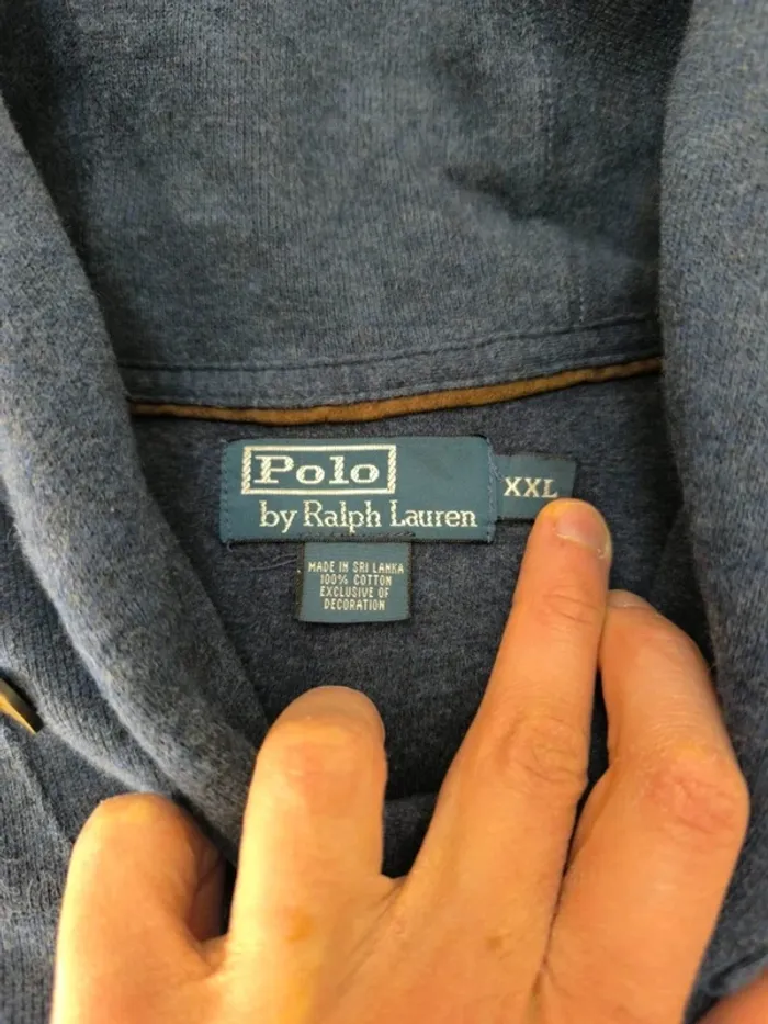 Pull élégant Homme Ralph Lauren XXL avec logo excellent état col boutonné - photo numéro 7