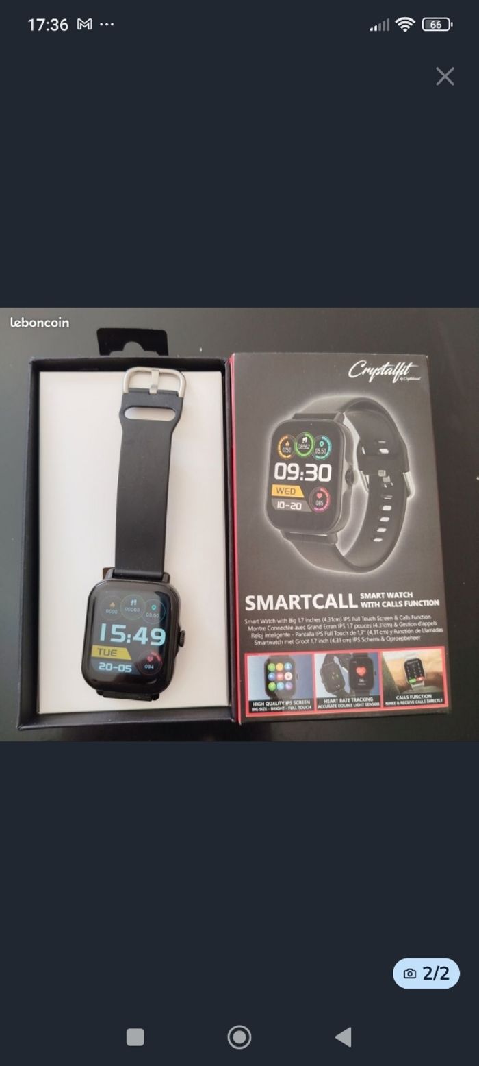 Montre connectée smartcall crystalfit - photo numéro 2