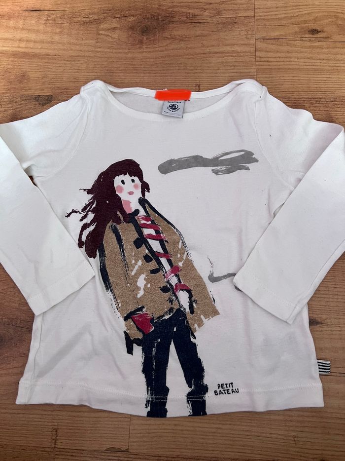 T-shirt manches longues Petit bateau 4 ans