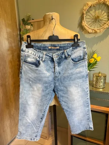 Bermuda en jean délavé femme 38
