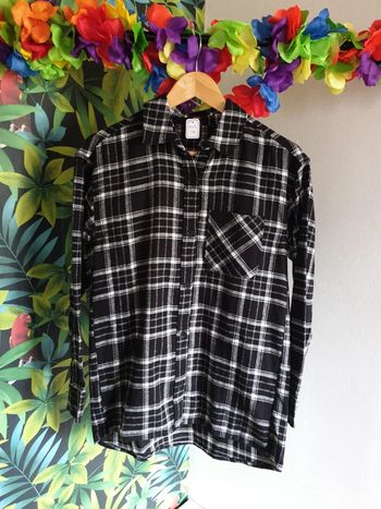 Chemise longue hiver carreaux