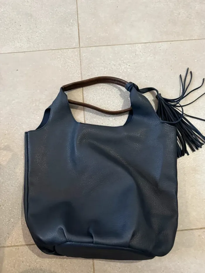 Sac seau navy, très bon état, 44x30cm